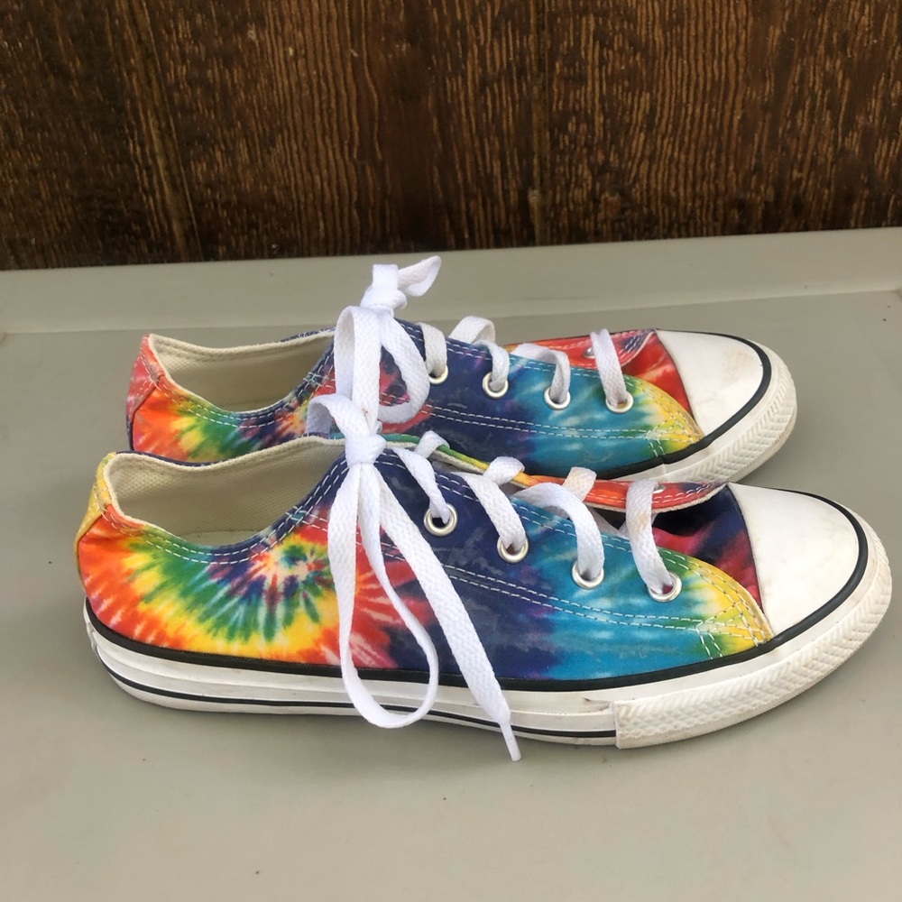 Converse Kids' Low Top Tie-Dye Sneakers - Multicolor Size 3